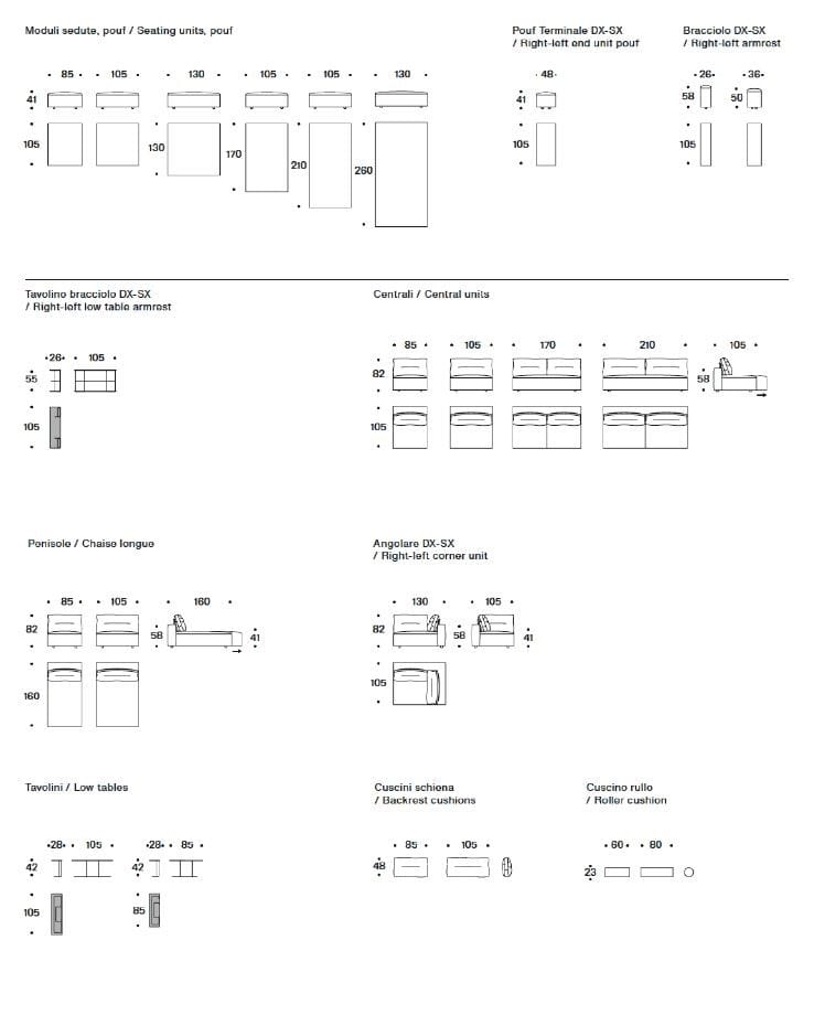 Ткань диван Saba Italia MY TAOS ARCH-00004819 - Вид №5
