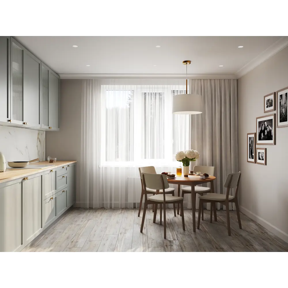 Фасад для ящика под духовку Кинель 44.7x16.7 см KONSENSA массив ясеня серо-зеленый 89398697 STLM-1573927 - Вид №8