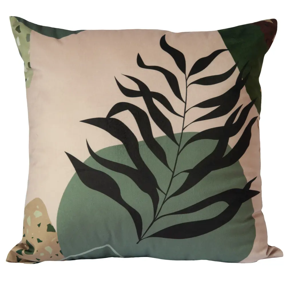 SEASONS Подушка декоративная Лист 45×45 см зеленая для интерьера 88947995 STLM-1069265