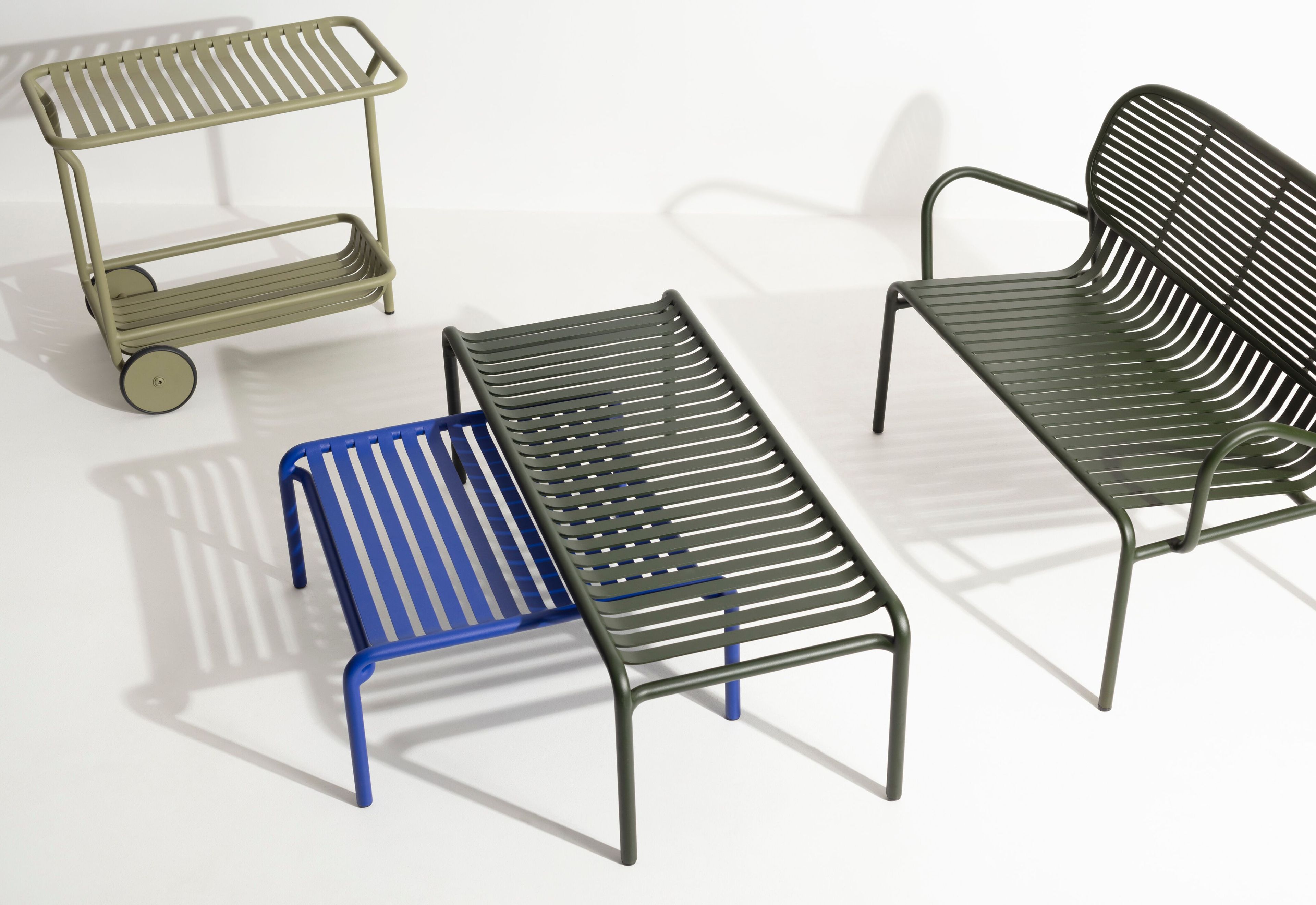 Алюминиевая садовая скамейка с порошковым покрытием Petite Friture выходные ARCH-00011779