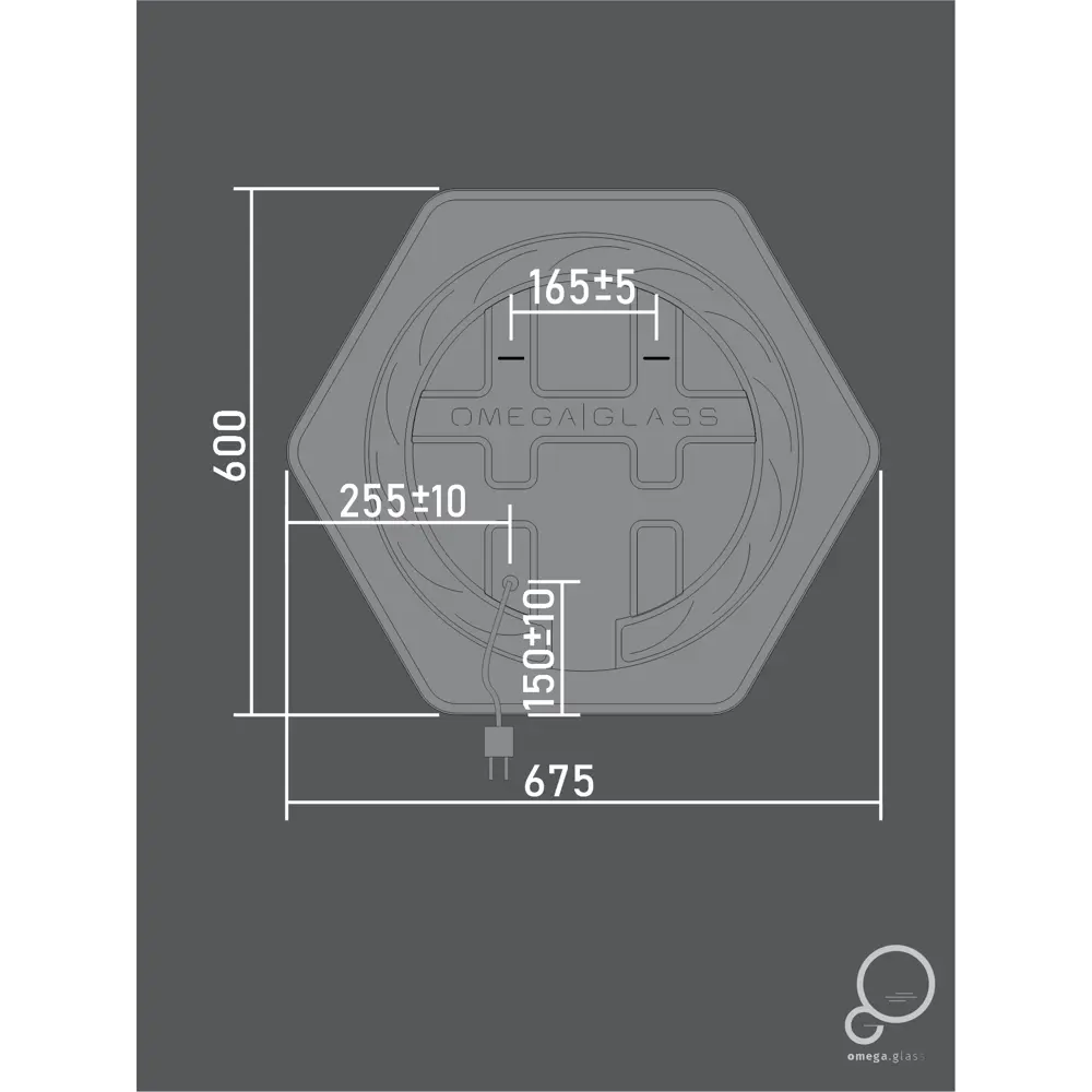 Зеркало для ванной Omega Glass Гавр SD69 с подсветкой 60x67.5 см прямоугольное STLM-2107273 - Вид №7