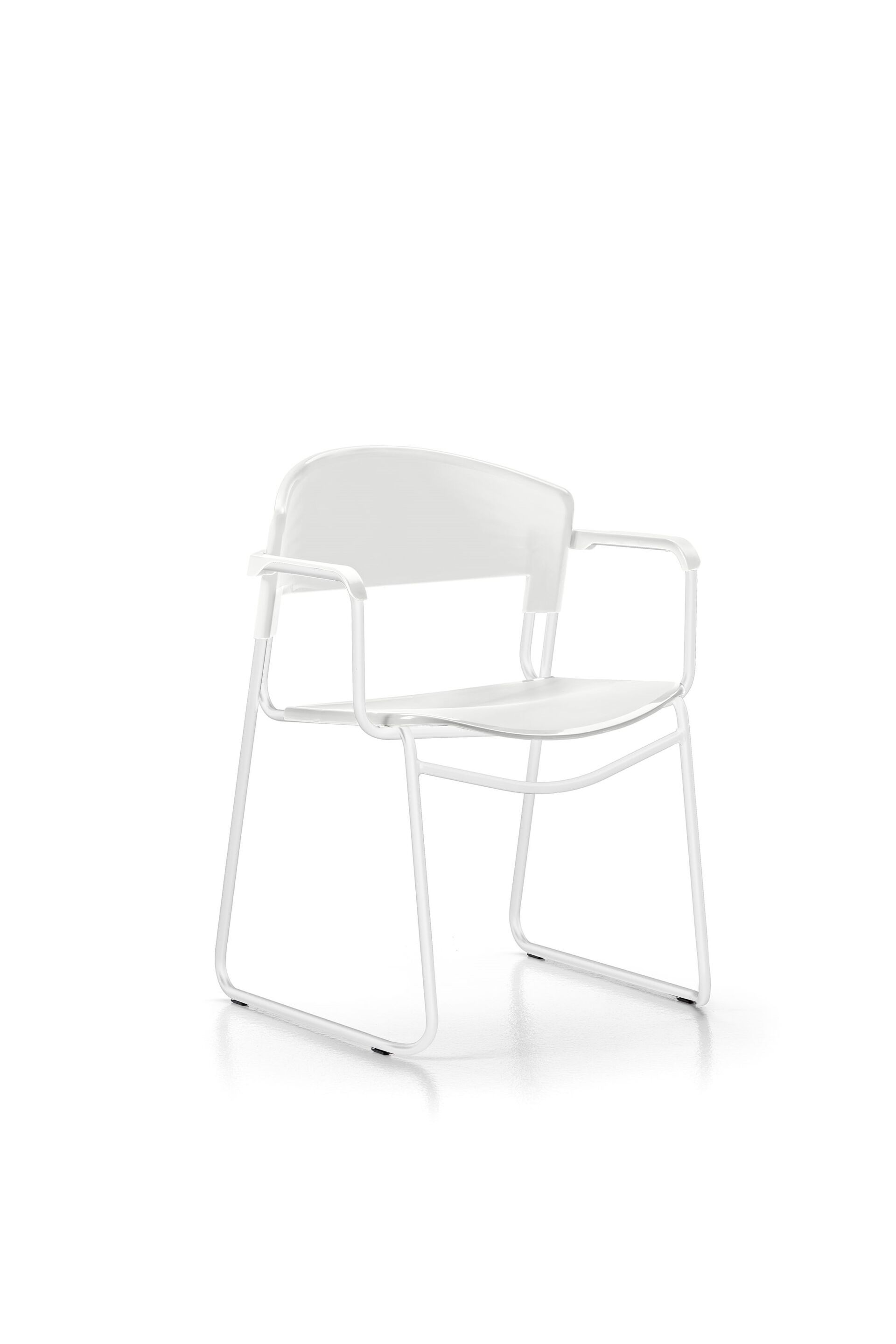 Штабелируемое кресло с подлокотниками из Biogreen® и стали BBB AGAIN ARCH-00033250 - Вид №9