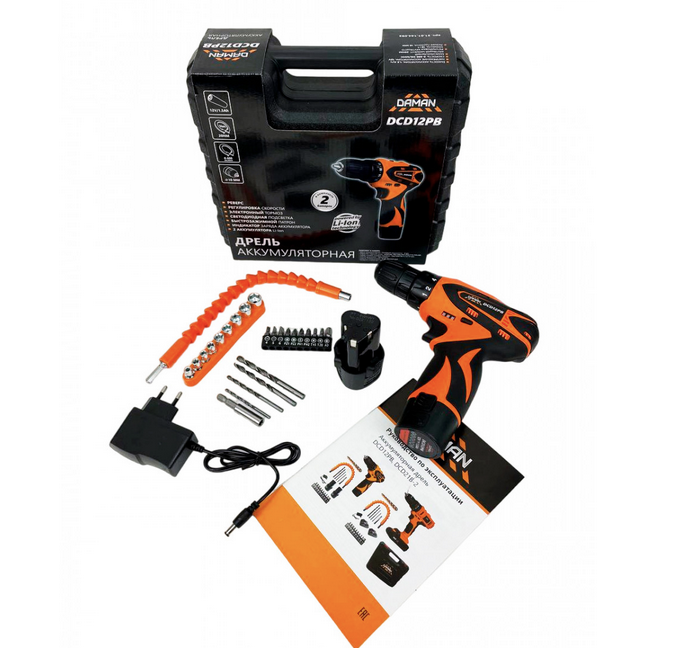 Дрель-шуруповерт DAMAN DCD12PB 9230665 BRAIT STDN-0117643 - Вид №5