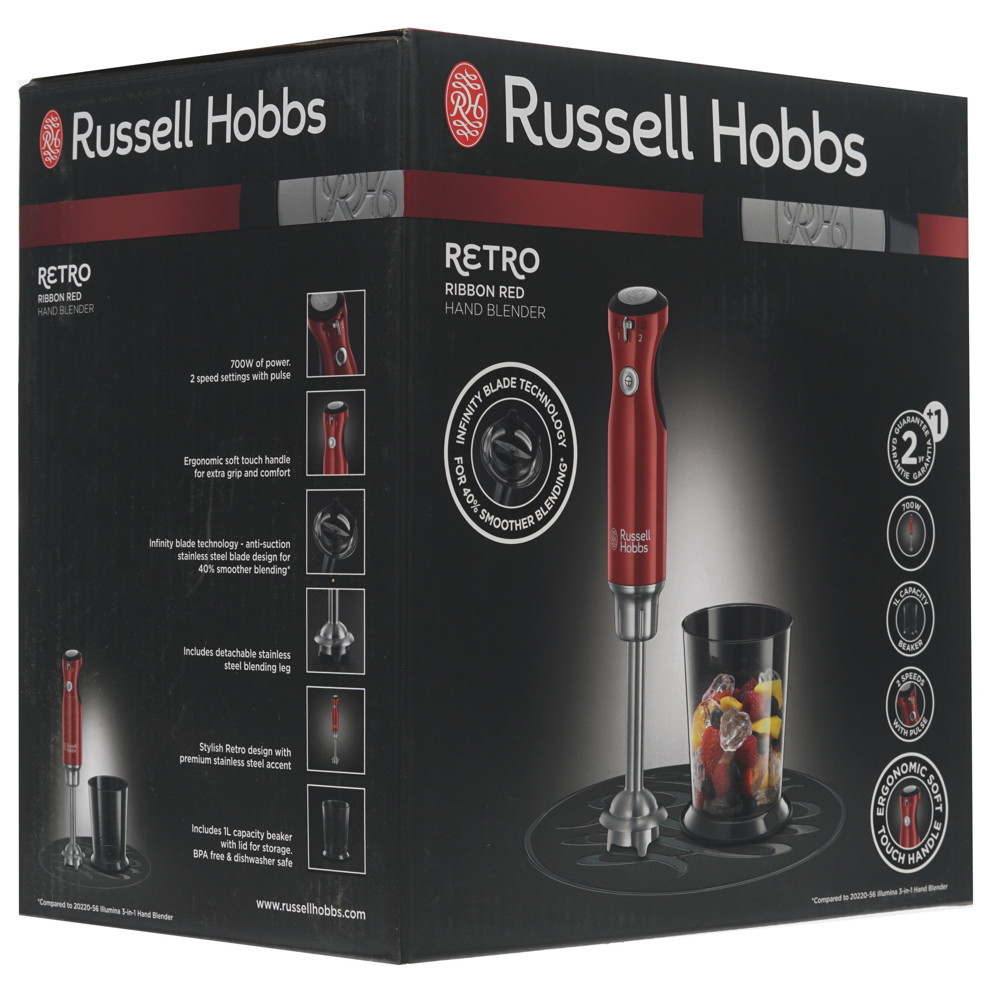 8141371 Блендер погружной Russell Hobbs Retro Hand Blender красный STDN-0078636 - Вид №8
