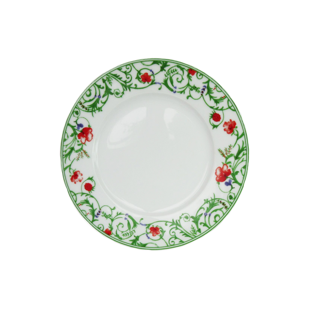 91038968 Набор тарелок 6 шт 20.5 см цвет белый/зеленый STLM-0452840 OLAFF