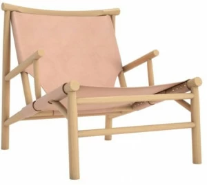 NORR11 Кресло из дуба и кожи с подлокотниками
