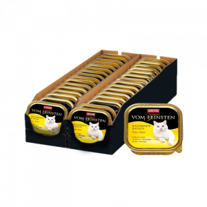 Т0055683*32 Корм для кошек Vom Feinsten для кастрированных кошек с индейкой и сыром конс. 100г (упаковка - 32 шт) Animonda