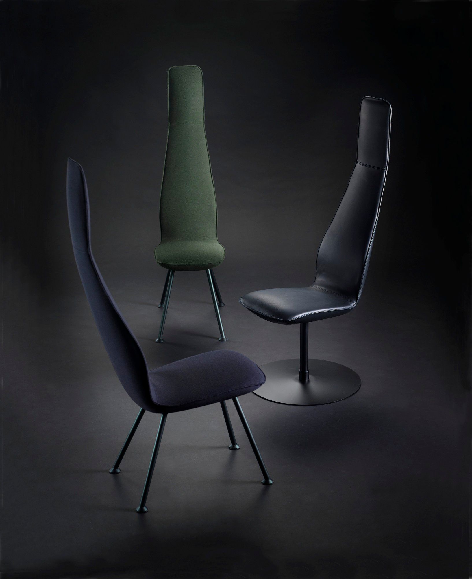 Стул из ткани с высокой спинкой Bla Station POPPE ARCH-00127269 - Вид №8