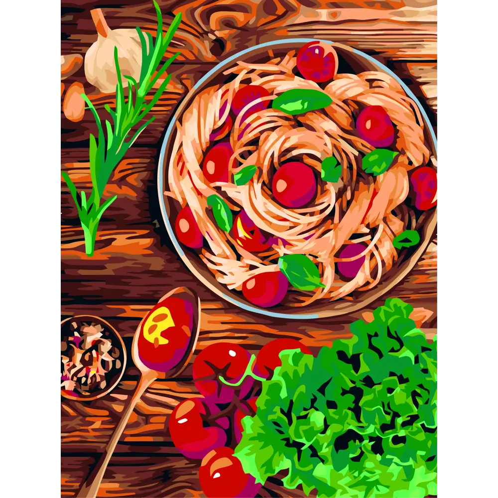 Картина по номерам Спагетти 30х40 см FBRUSH STLM-2053991