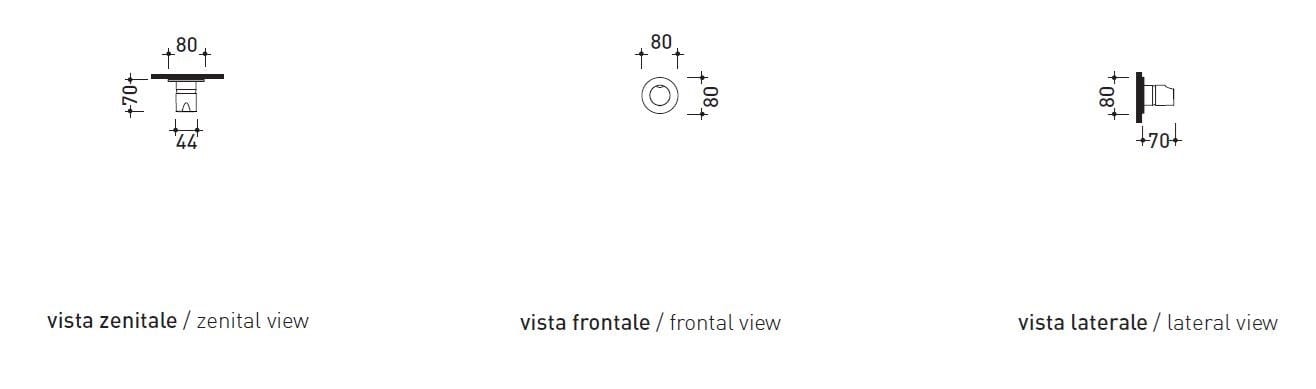 Металлический настенный пульт дистанционного управления Ceramica Flaminia Fold ARCH-00080054 - Вид №1