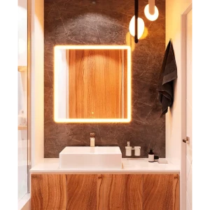 Зеркало для ванной Omega Glass Тип 4 SD304 с подсветкой 70x70 см квадратное