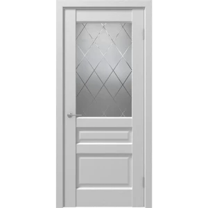 Комплект двери Artens Магнолия со стеклом 60x200 см ПВХ белый с добором 100 мм