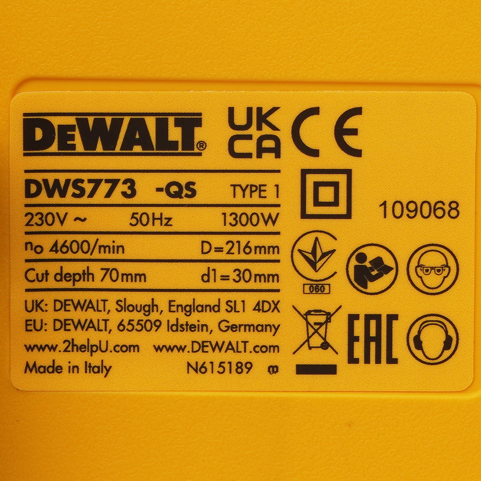 Торцовочная пила  DeWALT DWS773-QS 5443660 STDN-0133744 - Вид №6