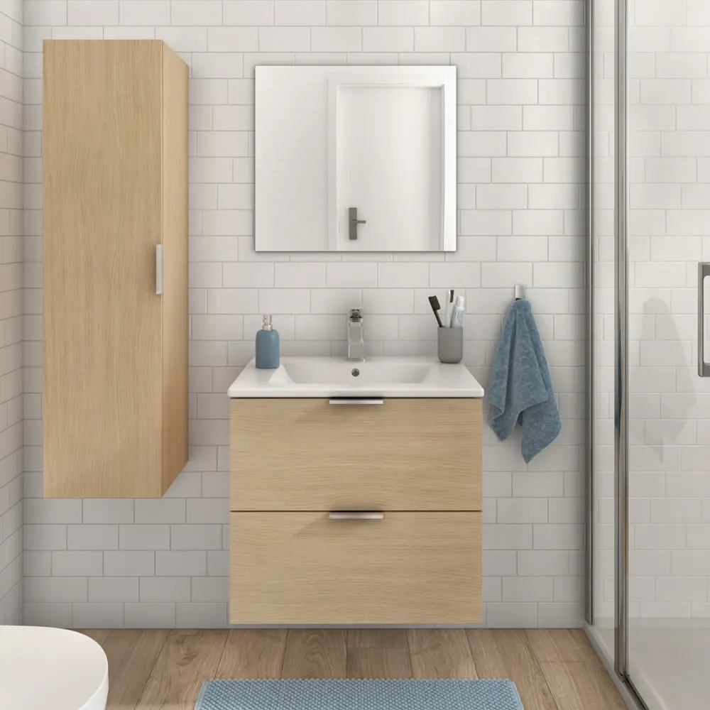 Пенал для ванной Sensea Essential 30x116x32 см цвет дуб Без серии STLM-2156860 - Вид №11