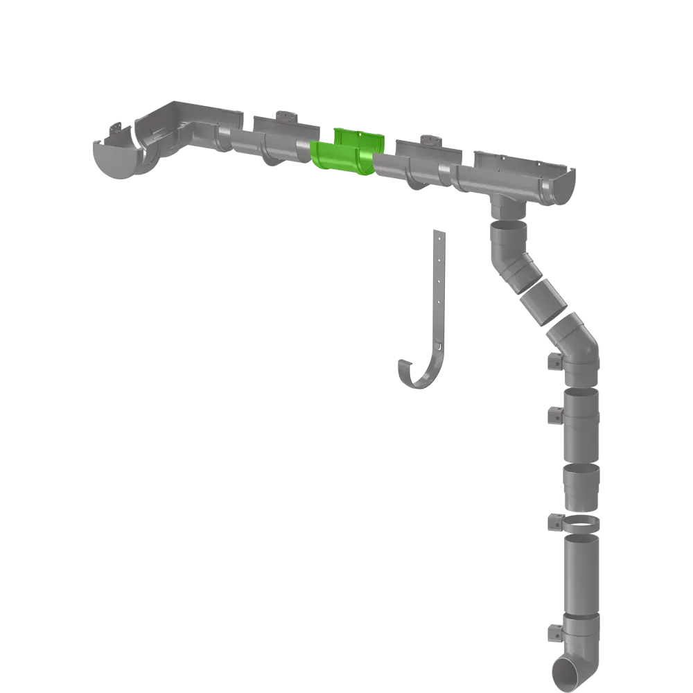 Соединитель желобов Dacha 120 мм красный DÖCKE STLM-2075636 - Вид №2