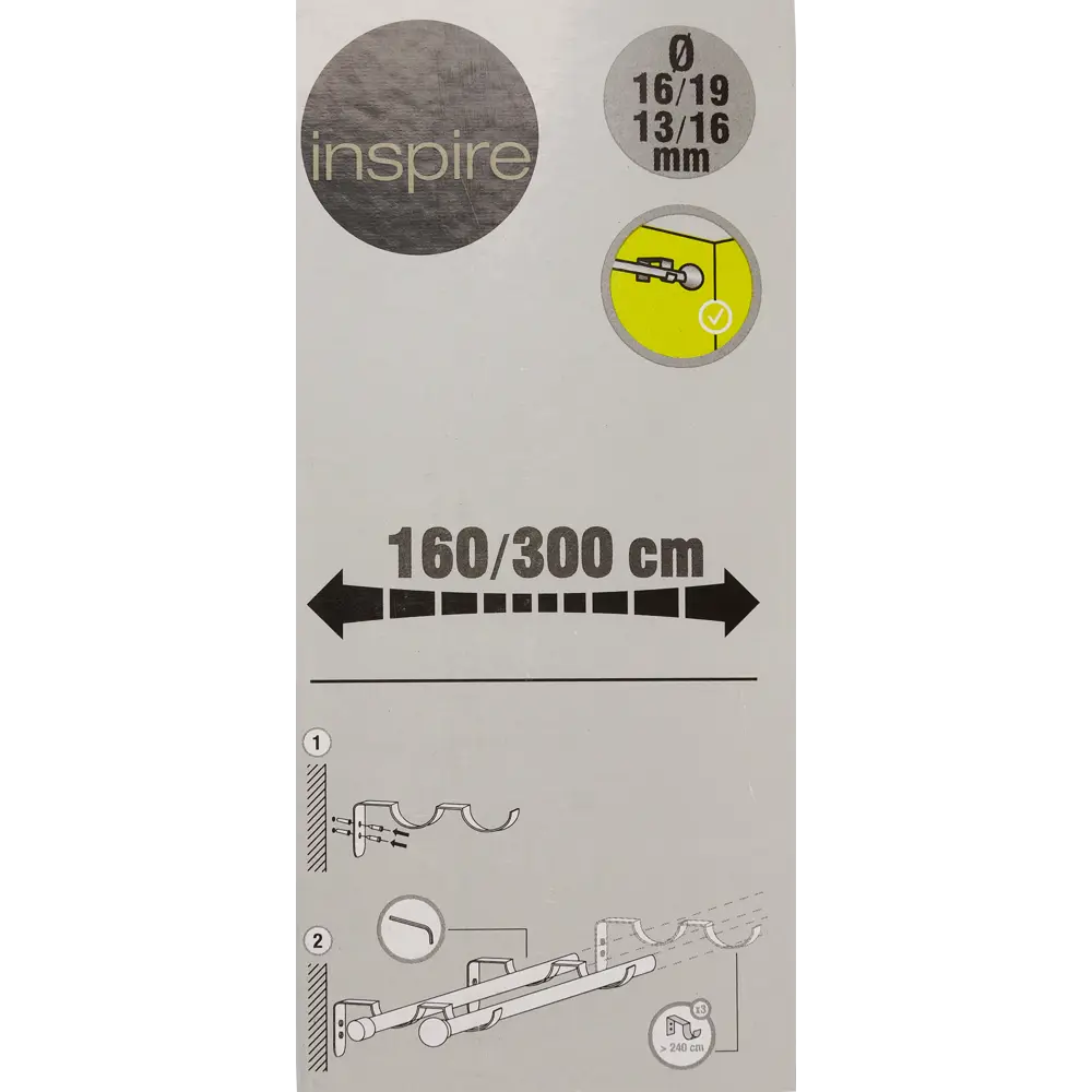 Карниз двухрядный раздвижной Inspire Трапеция 160-300 см цвет чёрный STLM-2016881 - Вид №6