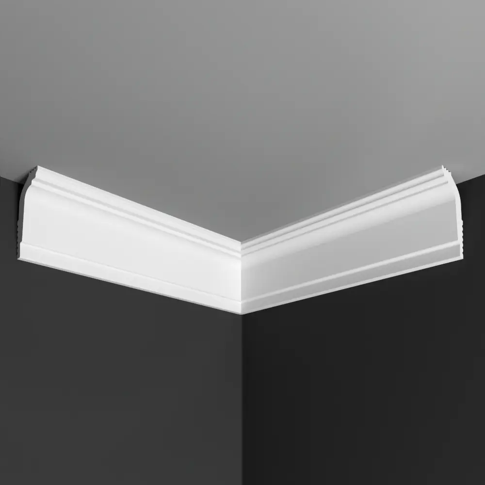 Угол внутренний для плинтуса пенополистирол Де-Багет П 08 30/50 белый 30x50 мм STLM-2042944