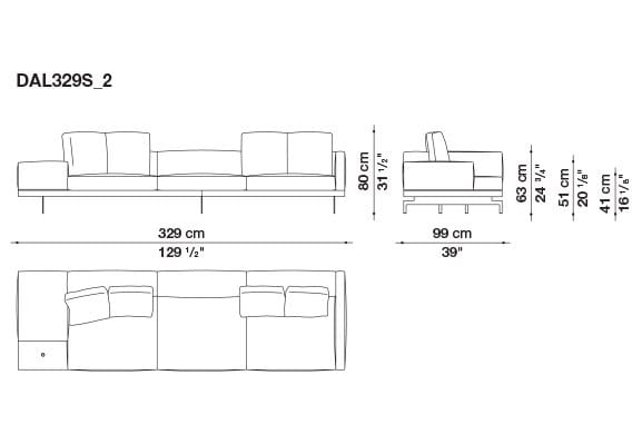 3-местный тканевый диван B&B Italia док ARCH-00033457 - Вид №67