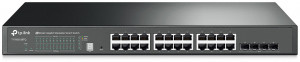 T1700G-28TQ Jetstream™ 28-port pure-gigabit smart switch, 24 10/100/1000mbps rj45 ports, 4 integrated 10g sfp+ slots TP-Link