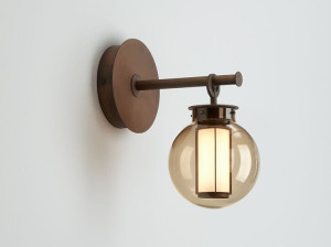 Стальная и стеклянная светодиодная настенная лампа