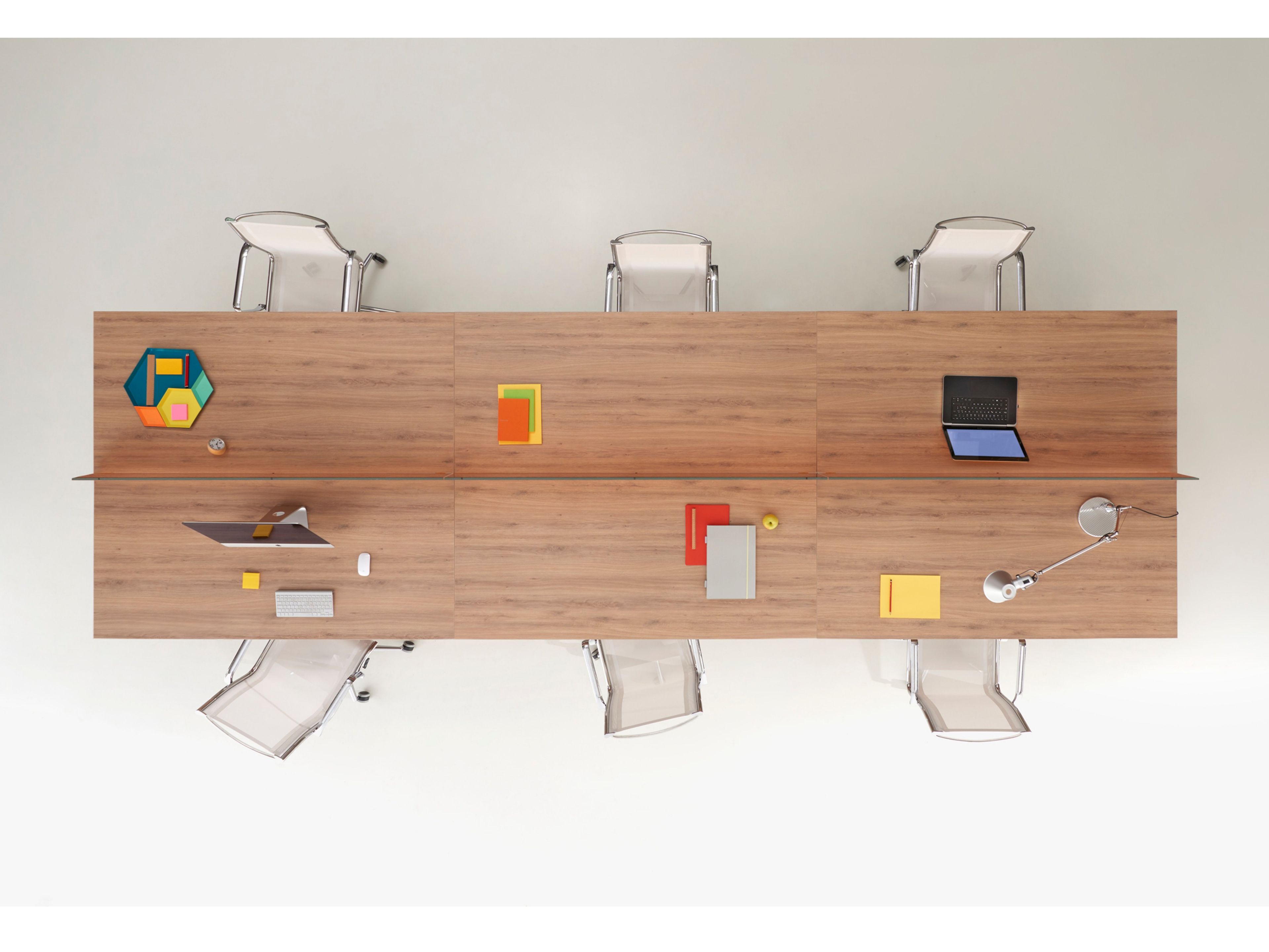 Деревянный стол с несколькими перегородками Manerba T-Leg ARCH-00024922