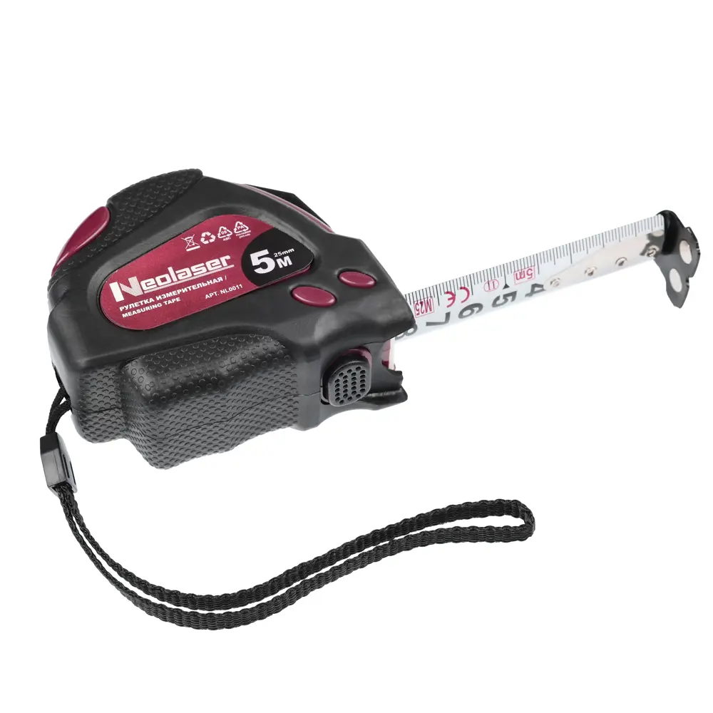 Рулетка Neolaser NL0011 с автоблокировкой и крючком True-Zero 5м 89430807 STLM-1575030 - Вид №4