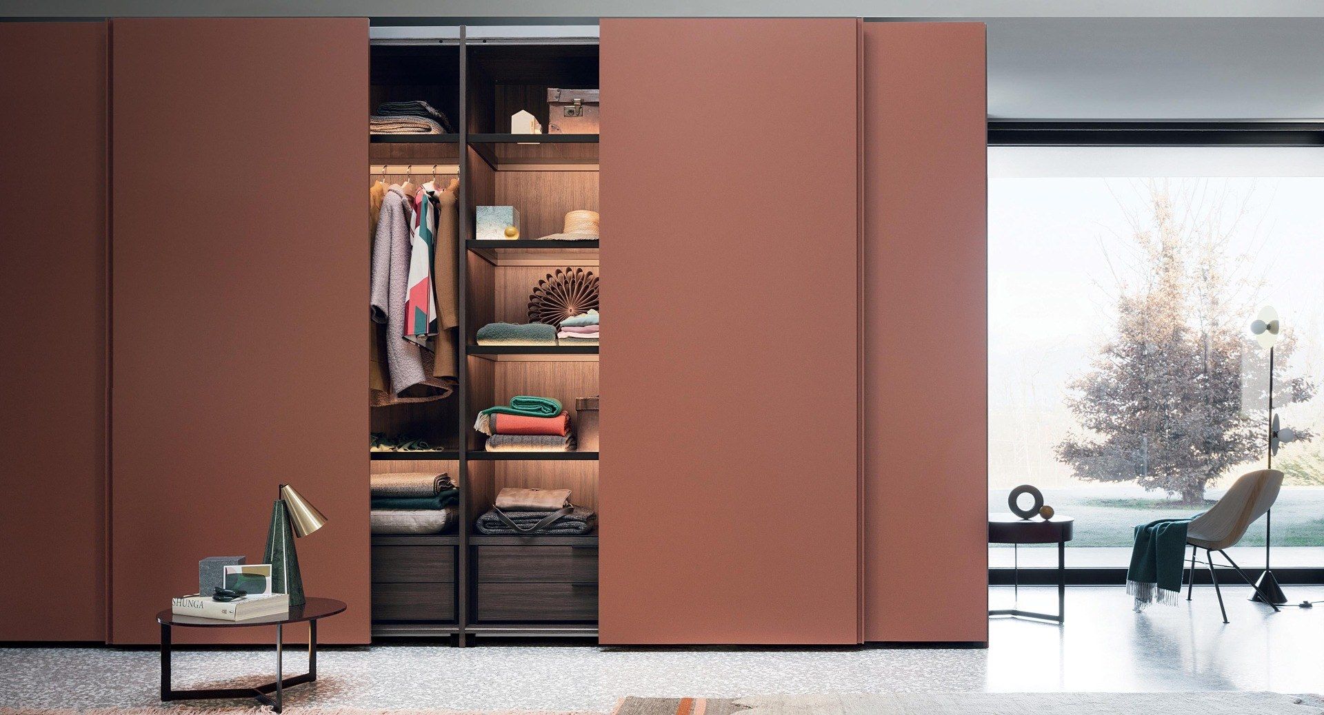 Шкаф с раздвижными дверями на заказ Lema шкаф на сантиметр-раздвижной ARCH-00030117 - Вид №1