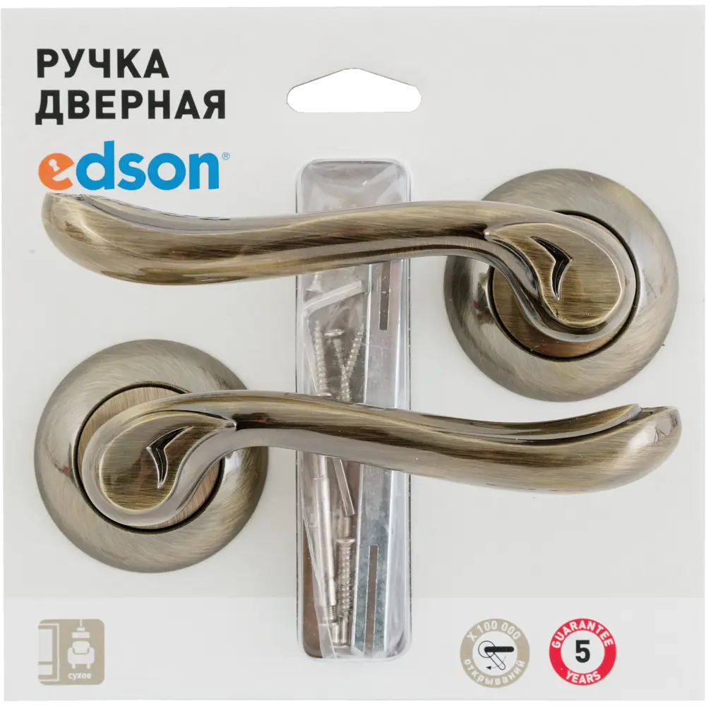 Дверные ручки Edson 24-10 без запирания, цвет бронза STLM-2012379 - Вид №3