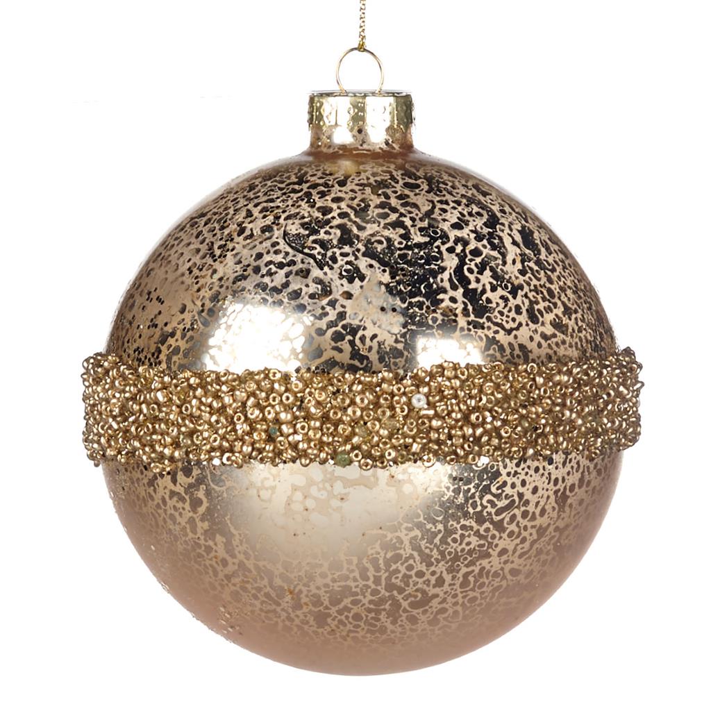 P 34200 Шарик с кольцом вокруг оси цвета шампанского 10 см GOODWILL Santreyd 