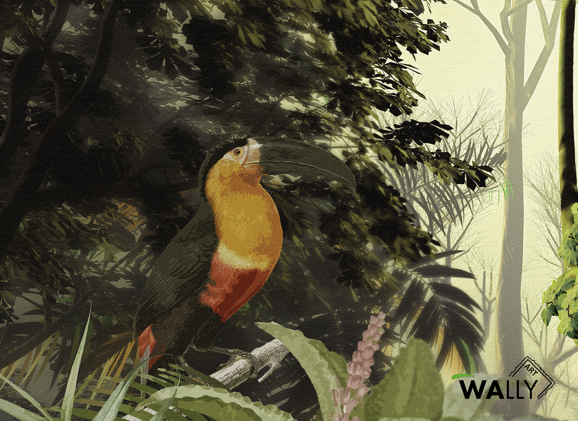 Нетканые моющиеся огнезащитные обои с пейзажами WALLYART Lacollection ARCH-00091620 - Вид №2