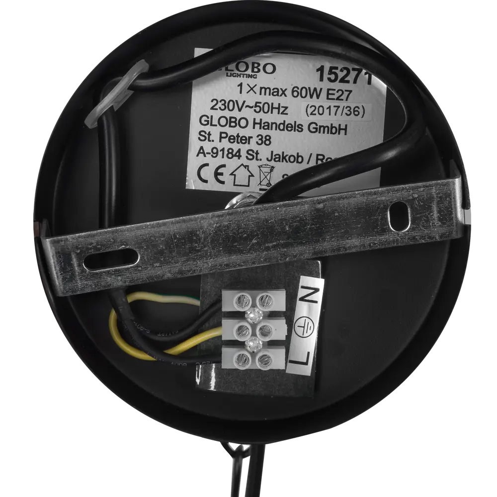 Светильник Globo 1xE27x60 Вт, 26 см, цвет чёрный STLM-2115441 - Вид №7