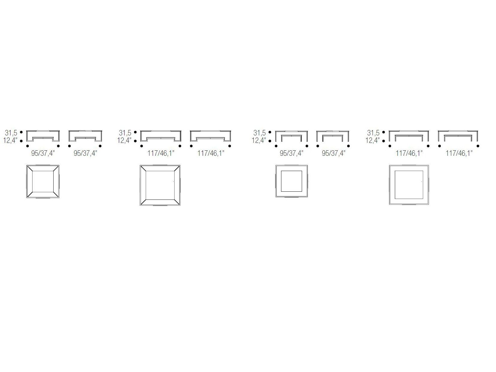 Низкий прямоугольный журнальный столик для гостиной ERBA ITALIA PASO DOBLE ARCH-00105932 - Вид №7