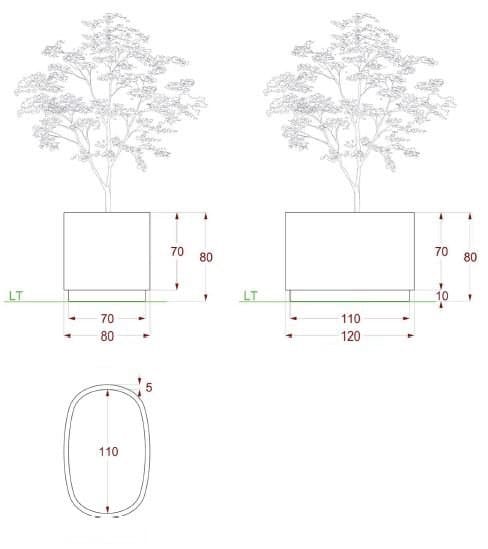 Плантатор из оцинкованной стали Viscio Urban Design Эол ARCH-00045714 - Вид №2