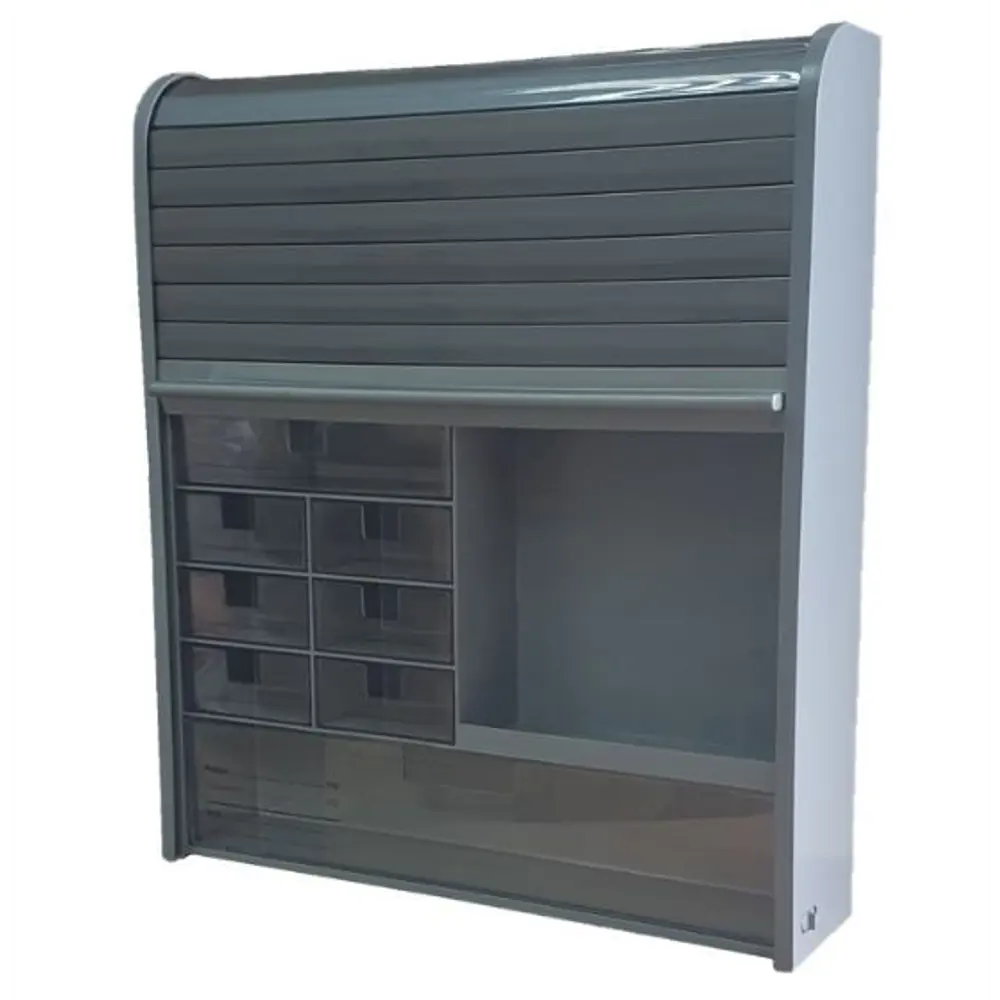 Шкаф-аптечка подвесной 42x48 см цвет графит 82182665 STLM-2161940 Santreyd 