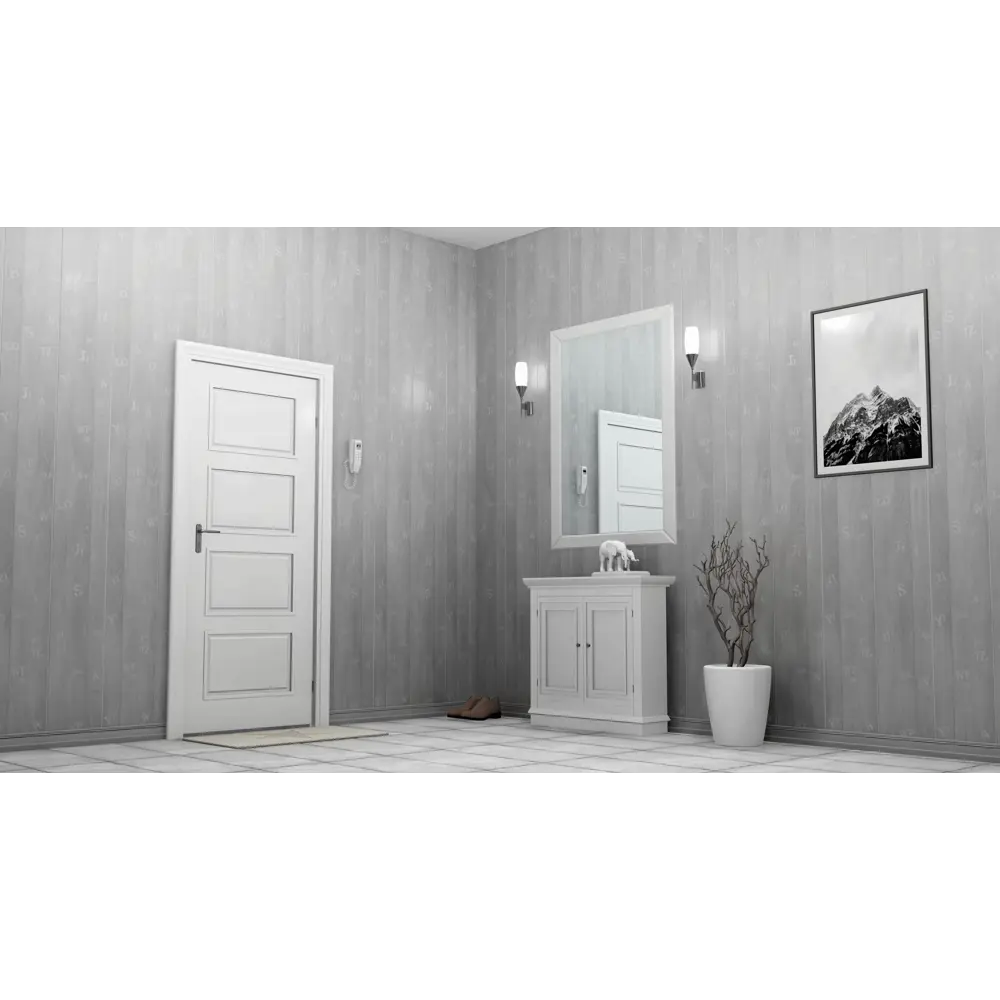 Комплект панелей ПВХ Элементы 8 мм 2700х250 мм 1.35 м² 2 шт КРОНАПЛАСТ STLM-2016231 - Вид №4