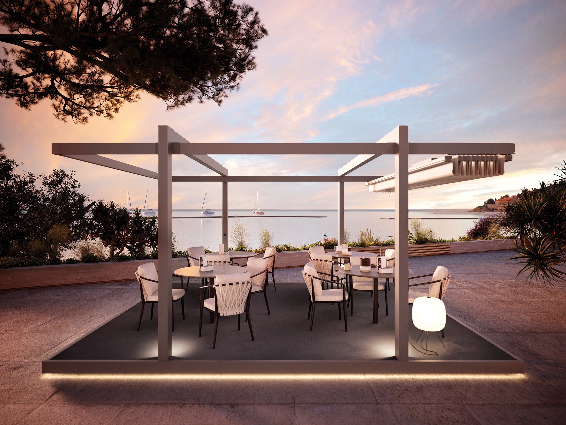 Алюминиевая самонесущая беседка с раздвижной крышкой Pratic Hi Pergolas ARCH-00133699 - Вид №1