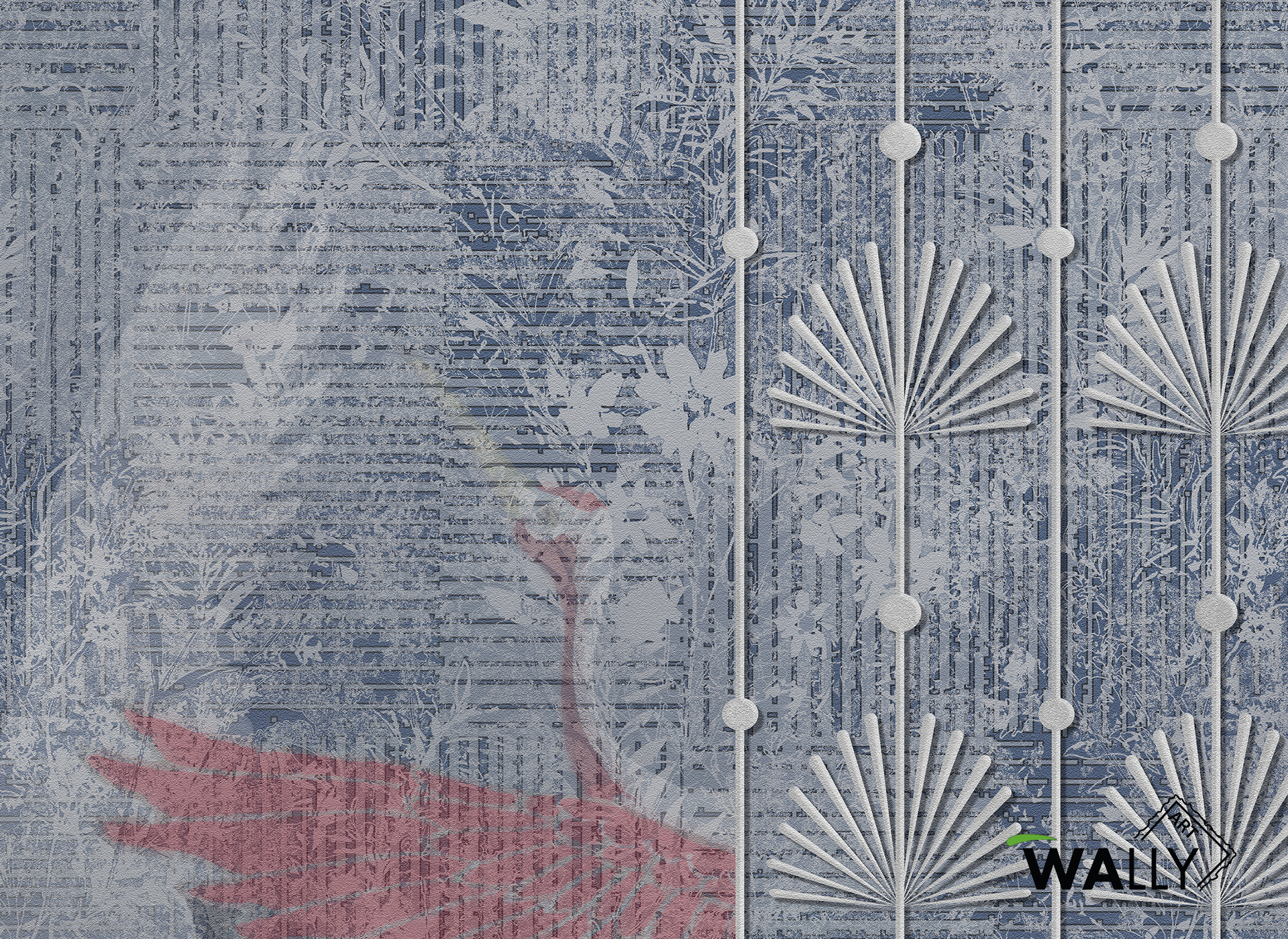 Тропические нетканые моющиеся огнезащитные обои WALLYART Lacollection ARCH-00017566 - Вид №1