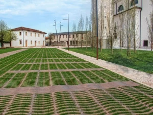 FAVARO1 Бетонная решетка, покрытая травой Via veneto
