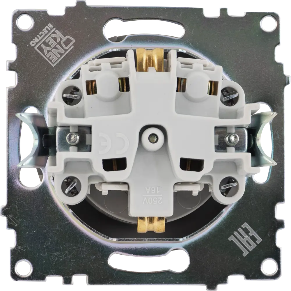 Розетка встраиваемая Onekey Florence с заземлением, цвет серый ONEKEYELECTRO STLM-2023435 - Вид №4