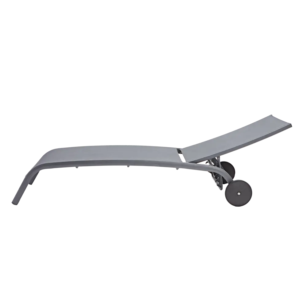 Шезлонг с колесами Naterial Lyra 207х63 см алюминий/ текстиль темно-серый STLM-2005957 - Вид №3