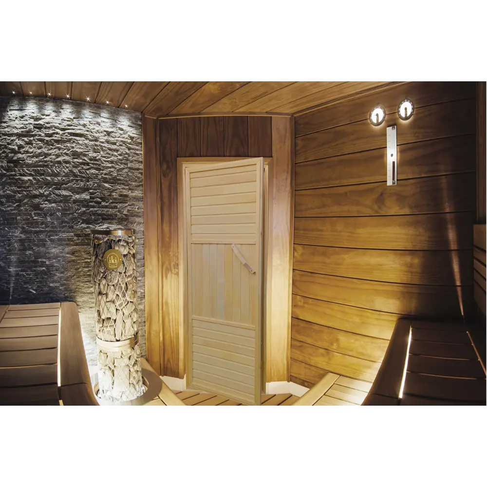 Дверь для бани деревянная осина 75x195 см двусторонняя Santreyd STLM-2008332 - Вид №4