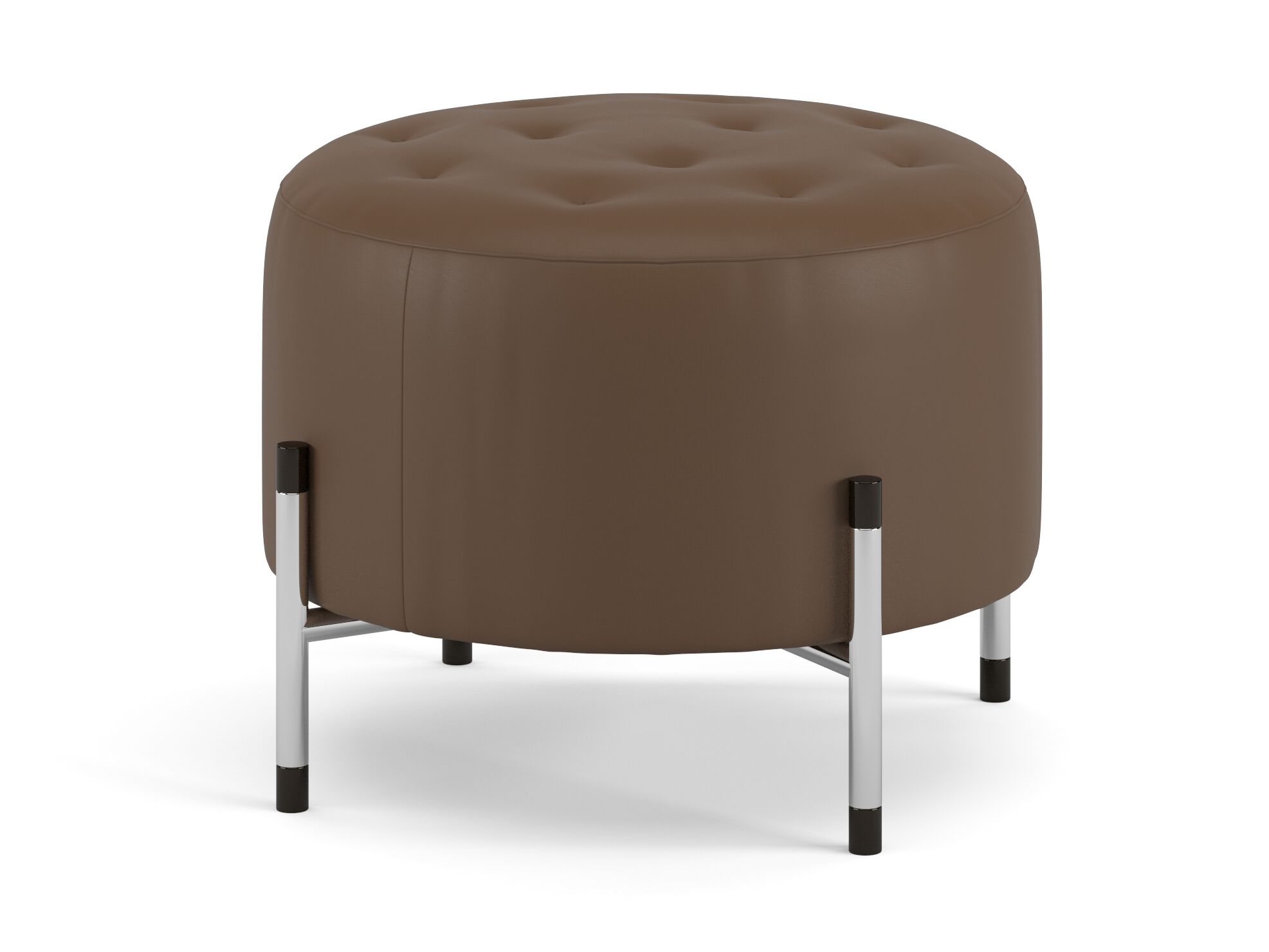 Круглый кожаный пуф Ersa Tube ARCH-00054325 - Вид №1