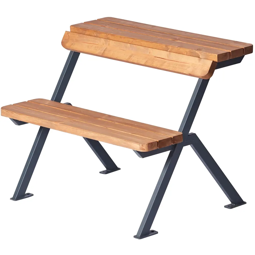 Скамейка стол Domino 78,7х28,4х80 см дерево/металл  коричневая Santreyd STLM-2093937