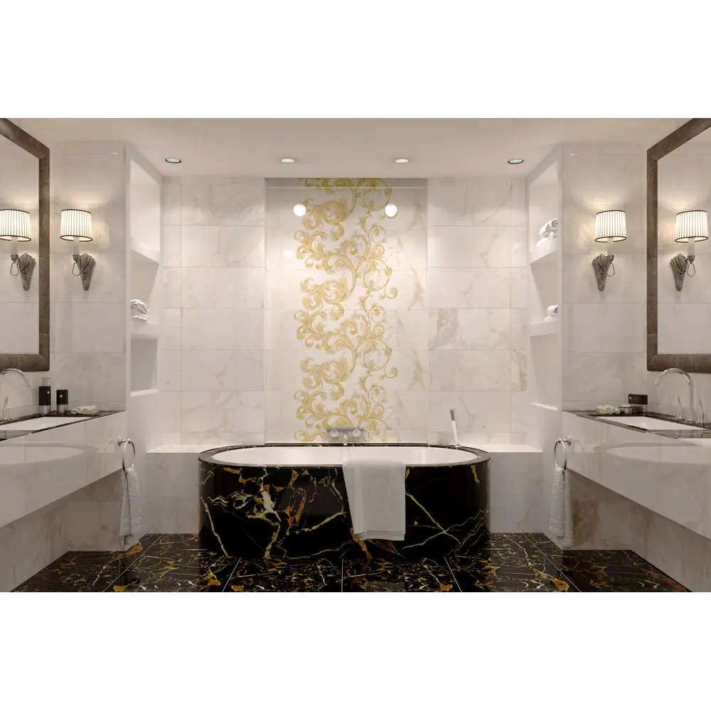 Керамогранит Golden Tile Saint Laurent 60.7x60.7 см цвет чёрный STLM-2020498 - Вид №1