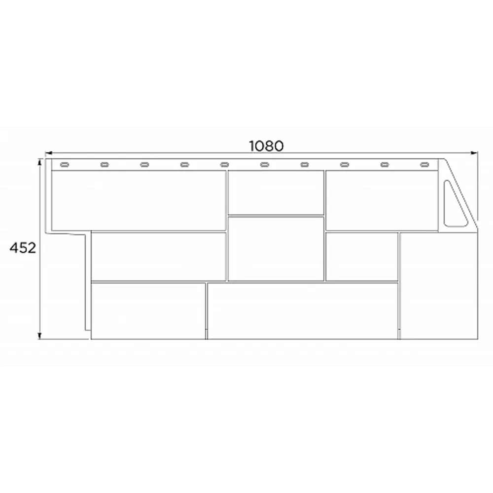 Фасадная панель FineBer Камень крупный мелованный цвет белый Нет STLM-2121499 - Вид №3