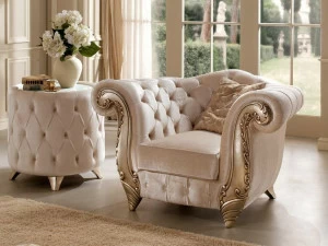 Gold Confort Кресло из мягкой ткани с подлокотниками Romantic