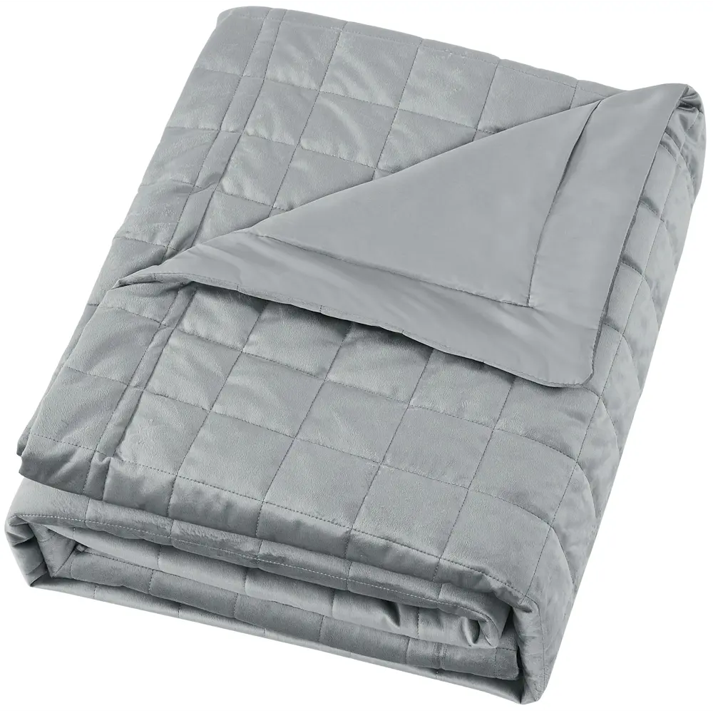 Покрывало Inspire Velvet Etna 220x240 см полиэстер цвет серый STLM-2060720