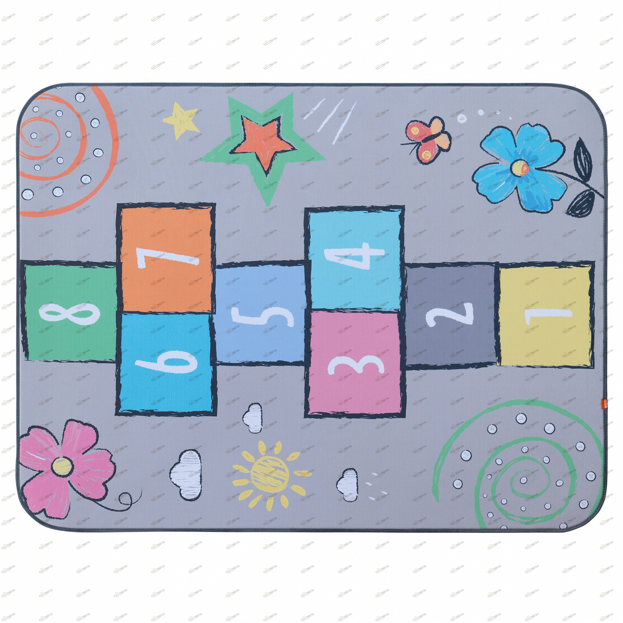 Детский игровой коврик 160х120 см "Классики на светлом" БЕЛЬМАРКО  351576 Серый Santreyd 