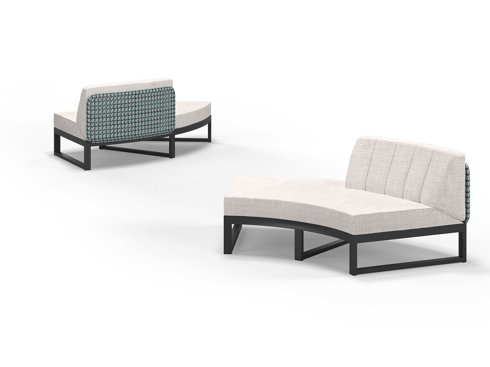 Тканевый изогнутый модульный садовый диван MAMAGREEN Munia ARCH-00118904 - Вид №5