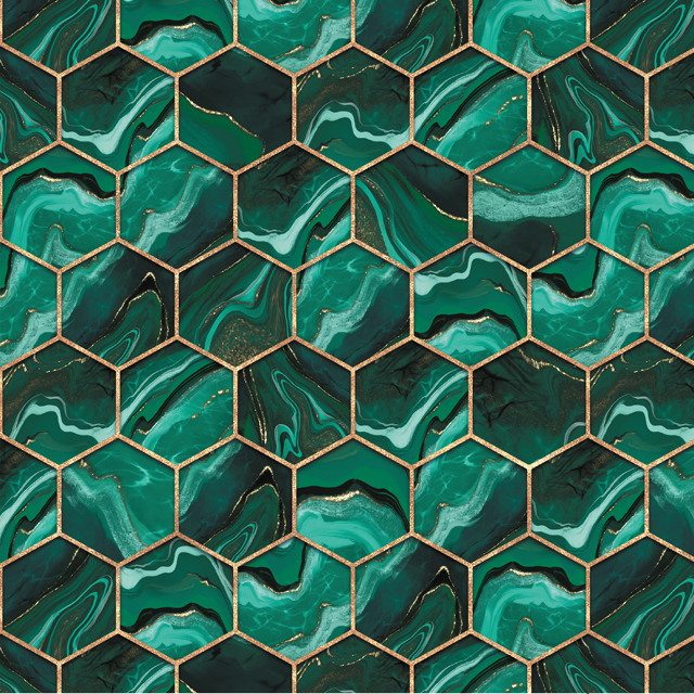 Стеновые панели - Гексагон грин LIGRON LIST118 2256 - Вид №4